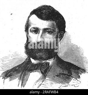 Quentino Sella, scientifique et homme politique italien 1862 par Émile Bayard Banque D'Images