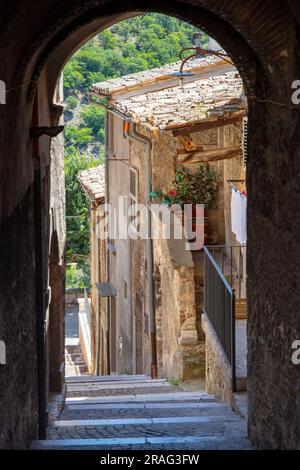 Scanno, l'Aquila, Abruzzes, Italie Banque D'Images