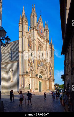 La cathédrale de Santa Maria Assunta, Orvieto, Terni, Ombrie, Italie Banque D'Images