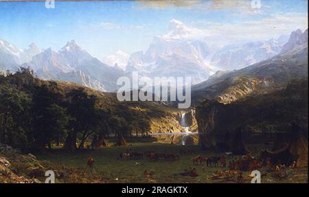 Les montagnes Rocheuses, Lander's Peak 1863 par Albert Bierstadt Banque D'Images