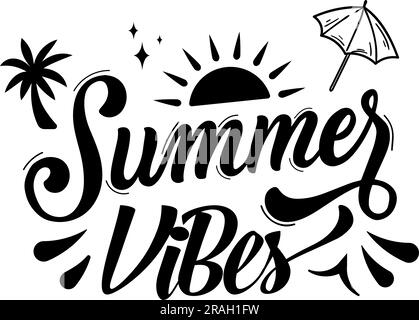 Conception de t-shirt Summer Vibe Illustration de Vecteur