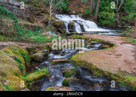 Bowen Park Falls, à Bowen Park, Nanaimo (Colombie-Britannique), Canada. Banque D'Images