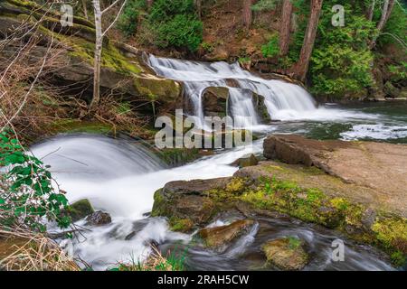 Bowen Park Falls, à Bowen Park, Nanaimo (Colombie-Britannique), Canada. Banque D'Images