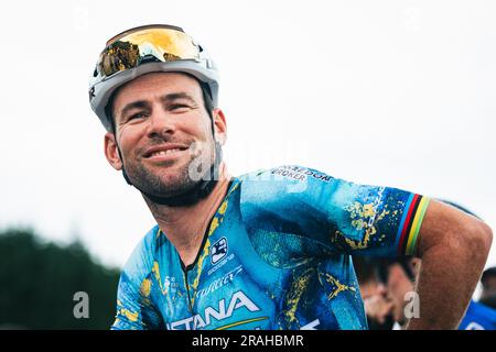 Espagne. 03rd juillet 2023. Photo par Alex Whitehead/SWpix.com - 03/07/2023 - Cyclisme - 2023 Tour de France - scène 3: Amorebieta-Etxano à Bayonne (193,5km) - Mark Cavendish de Astana Qazaqstan Team. Credit: SWpix / Alamy Live News Banque D'Images