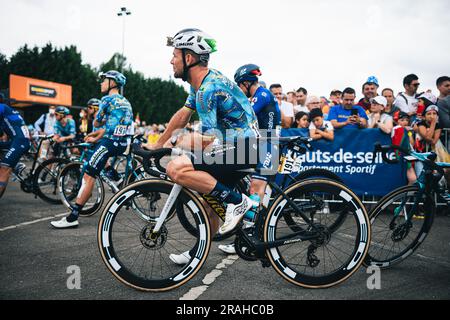 Espagne. 03rd juillet 2023. Photo par Alex Whitehead/SWpix.com - 03/07/2023 - Cyclisme - 2023 Tour de France - scène 3: Amorebieta-Etxano à Bayonne (193,5km) - Mark Cavendish de Astana Qazaqstan Team. Credit: SWpix / Alamy Live News Banque D'Images