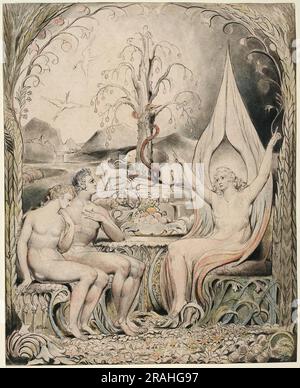 Illustration du paradis de Milton perdue en 1807 par William Blake Banque D'Images