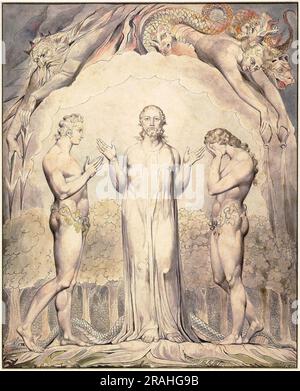 Illustration du paradis de Milton perdue en 1808 par William Blake Banque D'Images