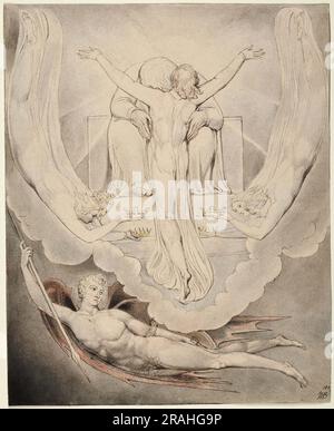 Illustration du paradis de Milton perdue en 1807 par William Blake Banque D'Images