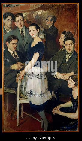 'Les six', portrait de groupe du groupe musical d'avant-garde parrainé par Jean Cocteau 1921 par Jacques-Émile Blanche Banque D'Images