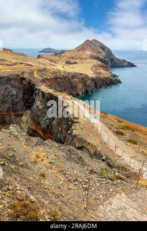 Paysage pittoresque sur le sentier de Ponta de São Lourenço, île de Madère, Portugal Banque D'Images