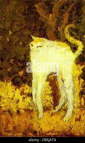 Le White Cat 1894 de Pierre Bonnard Banque D'Images