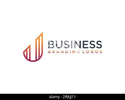 Résumé lettre initiale J logo. Forme géométrique. Utilisable pour les logos d'entreprise et de marque. Elément de modèle de logo Flat Vector. Illustration de Vecteur
