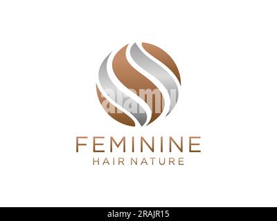 Résumé Hair Wave logo lettre S isolé sur fond blanc. Elément de modèle de logo Flat Vector. Illustration de Vecteur