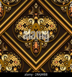 Vecteur abstrait décoratif ethnique ornemental sans couture motif Illustration de Vecteur