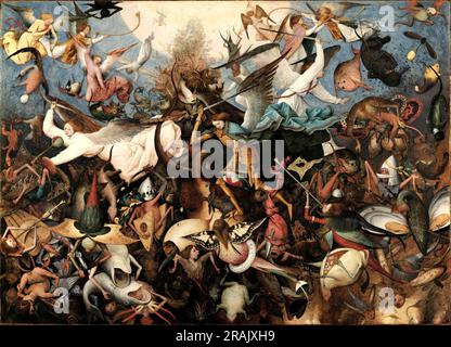 La chute des Rebel Angels 1562 par Pieter Bruegel l'ancien Banque D'Images