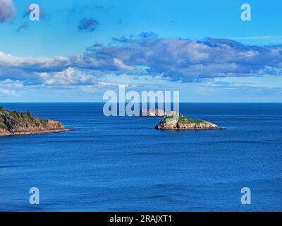 Royaume-Uni, Devon, Torbay, Torquay, Thatcher Rock et Ore Stone Banque D'Images