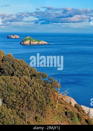 Royaume-Uni, Devon, Torbay, Torquay, Thatcher Rock et Ore Stone Banque D'Images