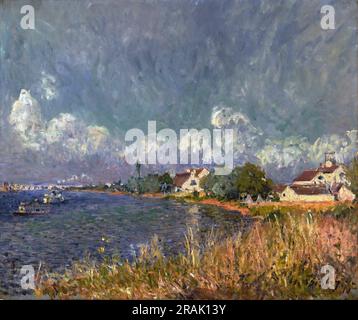 Alfred Sisley, Français, 1839-1899 -- la Seine à Billancourt 1877. Banque D'Images