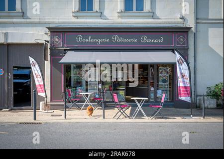 La boulangerie pâtisserie Besnard Montsoreau Vallée de la Loire France. Banque D'Images