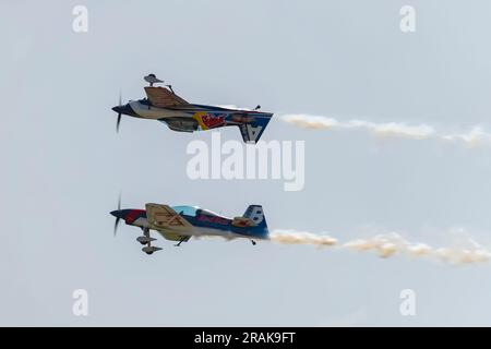 Flying Bulls au Pardubice Air Show 2023 à Pardubice, République Tchèque Banque D'Images