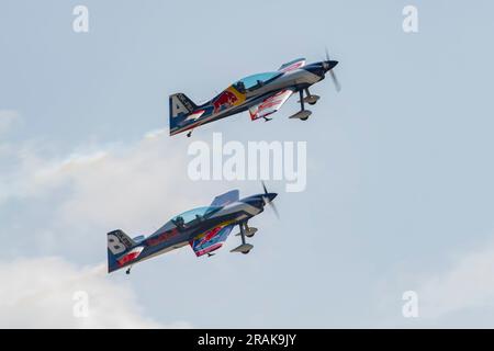 Flying Bulls au Pardubice Air Show 2023 à Pardubice, République Tchèque Banque D'Images