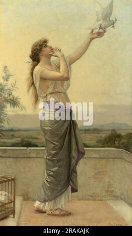 Love Messenger 1883 par Alexandre Cabanel Banque D'Images