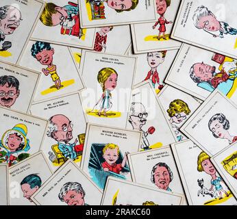 Le jeu de cartes Happy Family par Cow & Gate (1928) Banque D'Images