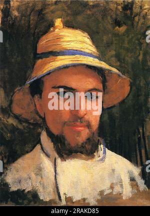 Autoportrait avec le pieth Helmet 1873 de Gustave Caillebotte Banque D'Images