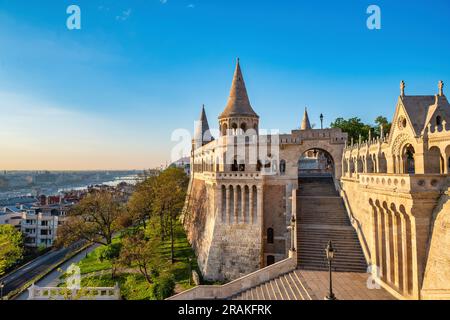 Budapest Hongrie, Skyline de la ville chez Fisherman et Danube Banque D'Images