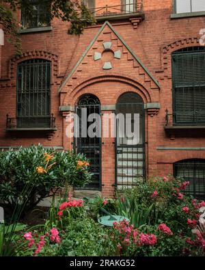 Architecture de Warren place à Cobble Hill, Brooklyn, New York Banque D'Images