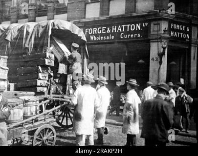 Forge et Hatton, Wholesale Fish Curers, Billingsgate Market, Londres, époque victorienne Banque D'Images