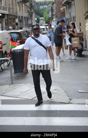 Milan, 04-07-2023 Samuel ETO'o, ancien footballeur de l'équipe nationale camerounaise et de Barcelone, Inter, avec qui il a remporté les « aigus », et maintenant président de la Fédération de football camerounaise, est actuellement aux yeux de la tempête pour une affaire de football extra-football. Samuel pourrait rencontrer des difficultés car sa fille Erika do Rosario Nieves, âgée de 22 ans, a demandé 1 ans de prison en Espagne par l'intermédiaire de son avocat. La fille n'a jamais été reconnue par ETO'o comme sa fille, et pour cette raison, en 2018, il a commencé une affaire légale pour obtenir la reconnaissance, fournissant toutes les preuves nécessaires pour démontrer la parenté de sang. Dernier Banque D'Images