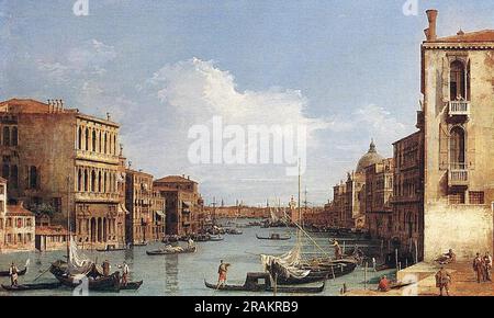 Le Grand Canal de Campo San Vio vers le Bacino vers 1730 ; Venise, Italie par Canaletto Banque D'Images