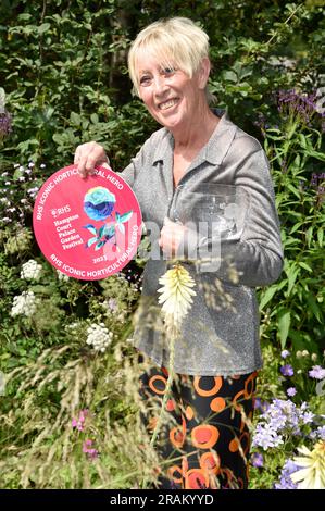 3 juillet 2023. East Molesey, Surrey, Royaume-Uni. Carol Klein au RHS Hampton court Palace Garden Festival 2023. Sue Andrews/Alamy. Banque D'Images