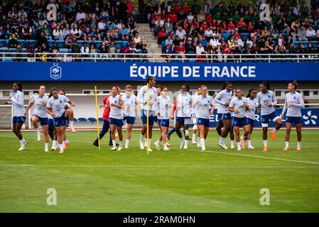 Clairefontaine en Yvelines, France. 04th juillet 2023. Les joueurs de France pendant la formation de l'équipe française, préparation de la coupe du monde de la FIFA 2023 sur 4 juillet 2023 au Centre national du football de Clairefontaine-en-Yvelines, France - photo Antoine Massinon/A2M Conseil sportif/DPPI crédit: DPPI Media/Alamy Live News Banque D'Images