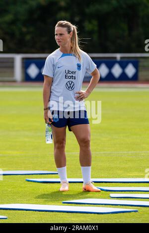 Clairefontaine en Yvelines, France. 04th juillet 2023. Amandine Henry de France pendant la formation de l'équipe française, préparation de la coupe du monde de la FIFA 2023 sur 4 juillet 2023 au Centre national du football de Clairefontaine-en-Yvelines, France - photo Melanie Laurent/A2M Conseil sportif/DPPI crédit: DPPI Media/Alamy Live News Banque D'Images