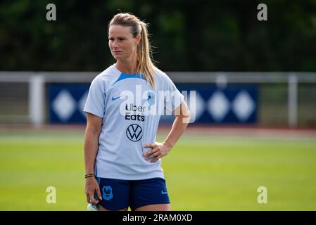 Clairefontaine en Yvelines, France. 04th juillet 2023. Amandine Henry de France pendant la formation de l'équipe française, préparation de la coupe du monde de la FIFA 2023 sur 4 juillet 2023 au Centre national du football de Clairefontaine-en-Yvelines, France - photo Melanie Laurent/A2M Conseil sportif/DPPI crédit: DPPI Media/Alamy Live News Banque D'Images