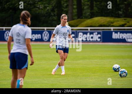 Clairefontaine en Yvelines, France. 04th juillet 2023. Amandine Henry de France pendant la formation de l'équipe française, préparation de la coupe du monde de la FIFA 2023 sur 4 juillet 2023 au Centre national du football de Clairefontaine-en-Yvelines, France - photo Melanie Laurent/A2M Conseil sportif/DPPI crédit: DPPI Media/Alamy Live News Banque D'Images