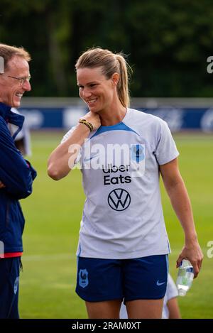 Clairefontaine en Yvelines, France. 04th juillet 2023. Amandine Henry de France pendant la formation de l'équipe française, préparation de la coupe du monde de la FIFA 2023 sur 4 juillet 2023 au Centre national du football de Clairefontaine-en-Yvelines, France - photo Melanie Laurent/A2M Conseil sportif/DPPI crédit: DPPI Media/Alamy Live News Banque D'Images