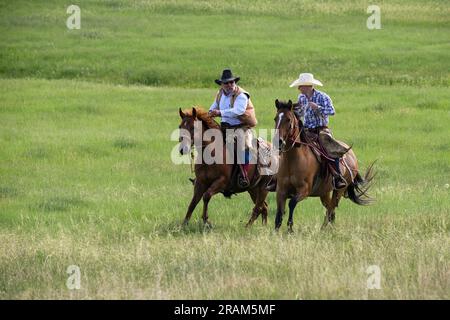 Dennis Ranch, Red Owl, Dakota du Sud. Banque D'Images