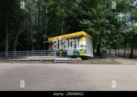 Les conséquences des inondations dans le parc, printemps Banque D'Images