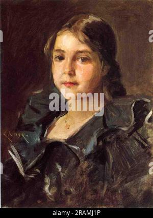 Portrait de Helen Velasquez Chase par William Merritt Chase Banque D'Images