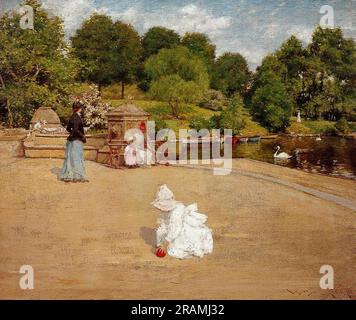 Un peu de la terrasse (aussi appelée promenade tôt le matin) 1890 par William Merritt Chase Banque D'Images