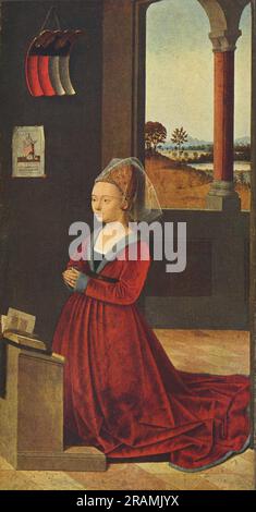 Donneur femelle agenouillé 1455 par Petrus Christus Banque D'Images