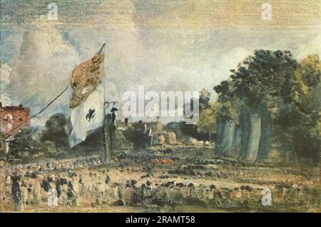 Célébration de la paix générale de 1814 dans l'est du Bergholt 1814 par John Constable Banque D'Images