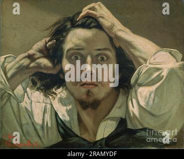 L'homme désespéré (autoportrait) 1845 par Gustave Courbet Banque D'Images