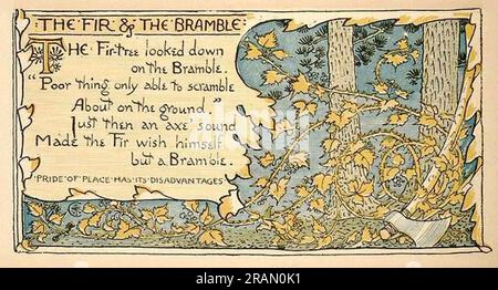 L'Aesop de bébé 1887 par Walter Crane Banque D'Images