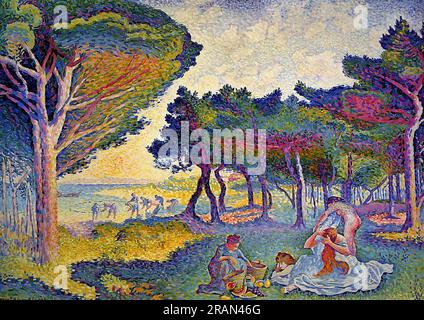 Par la Méditerranée 1895 par Henri-Edmond Cross Banque D'Images