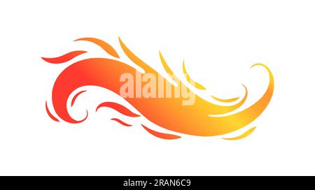 Modèle de conception d'illustration vectorielle de logo de flamme de feu. illustration de signe de flammes de feu de vecteur isolée. icône feu Illustration de Vecteur