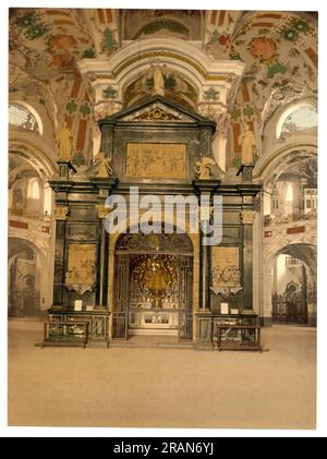 Abbaye d'Einsiedeln, chapelle (intérieur), Einsiedeln, Schwyz, Suisse 1890. Banque D'Images